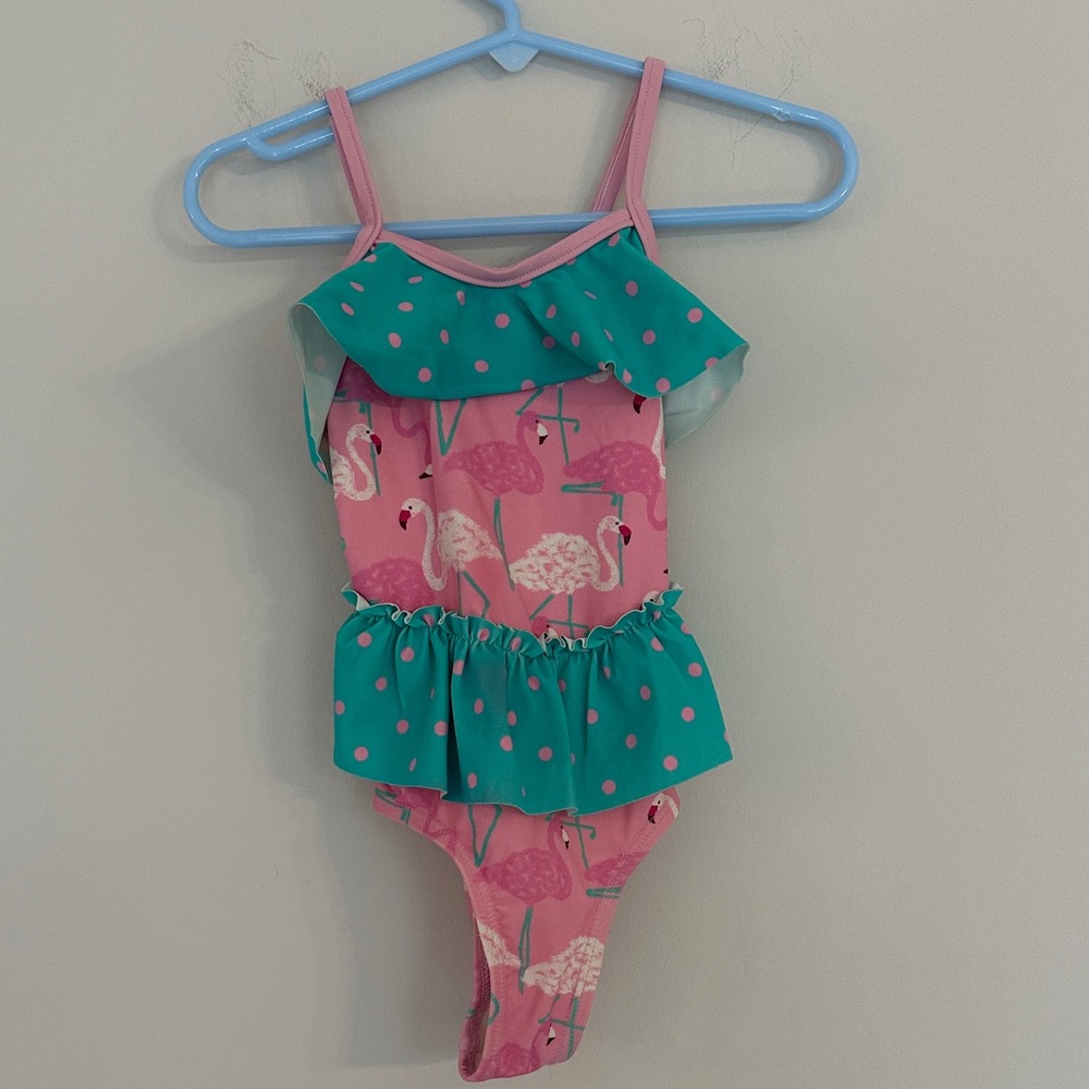 Matilda Jane One Piece Flamingo Swimsuit Toddler Girls Baby swimsuit size 2t